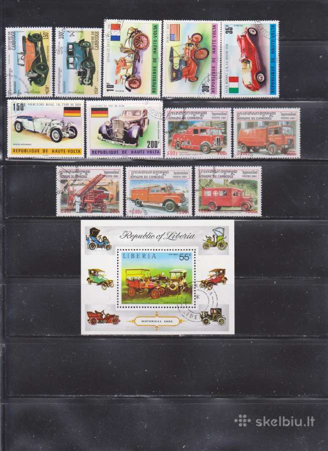 Antspauduoti pašto ženklai "Automobiliai" - nuotraukos Nr. 4