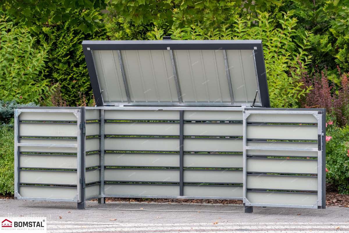 Šiukšlių konteinerių stoginę 3x240l - nuotraukos Nr. 6
