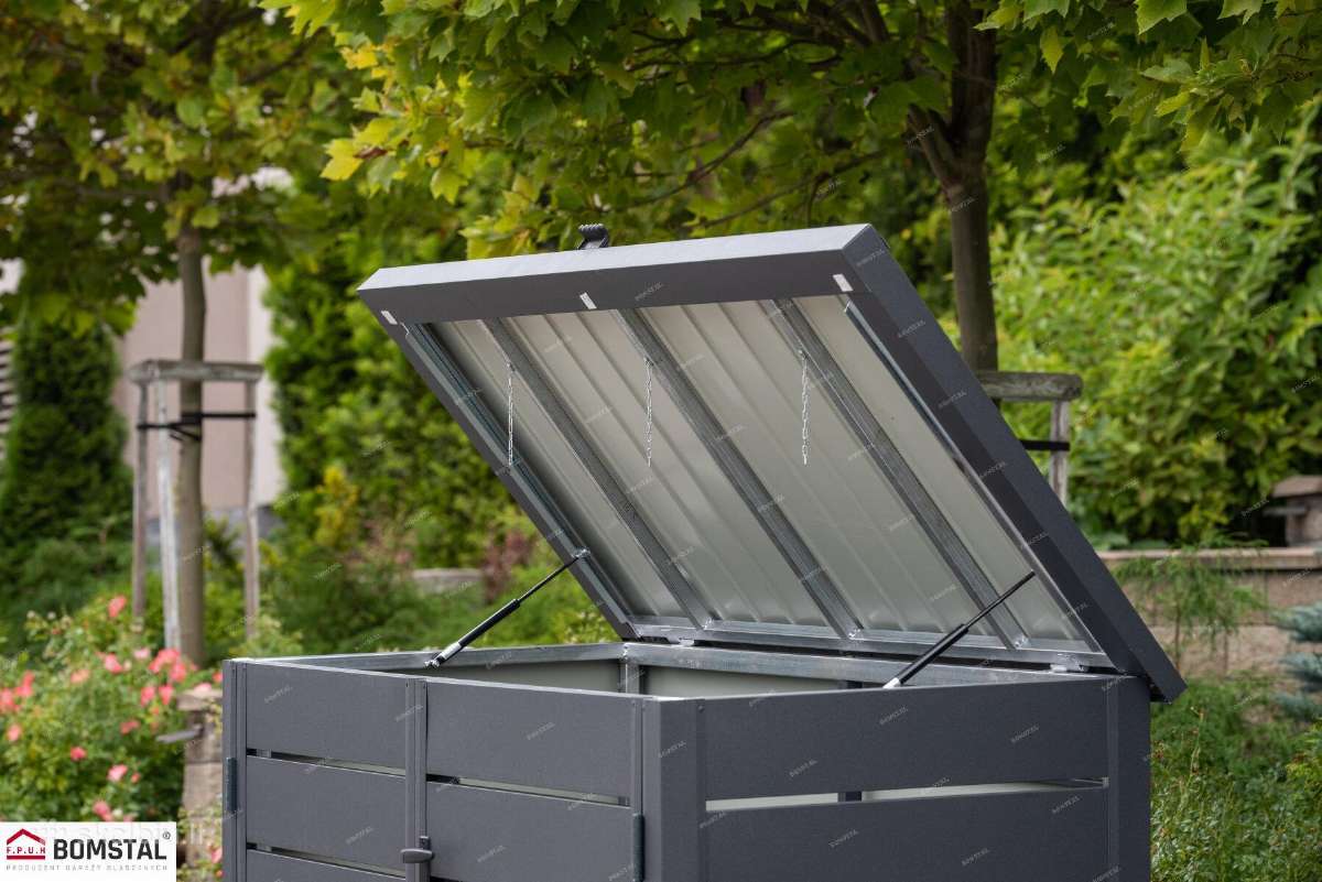 Šiukšlių konteinerių stoginę 3x240l