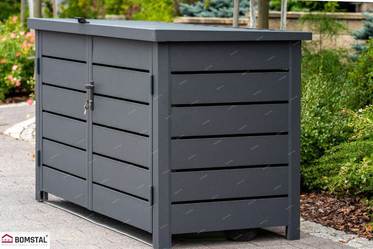 Šiukšlių konteinerių stoginę 3x240l - nuotraukos Nr. 3