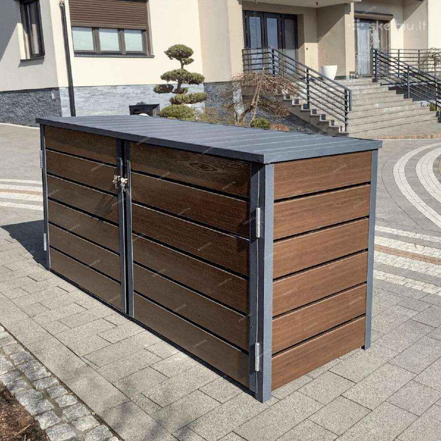 Šiukšlių konteinerių stoginę 3x240l - nuotraukos Nr. 8