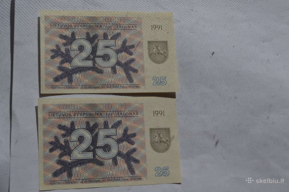 1991 25 talonai Unc - nuotraukos Nr. 2