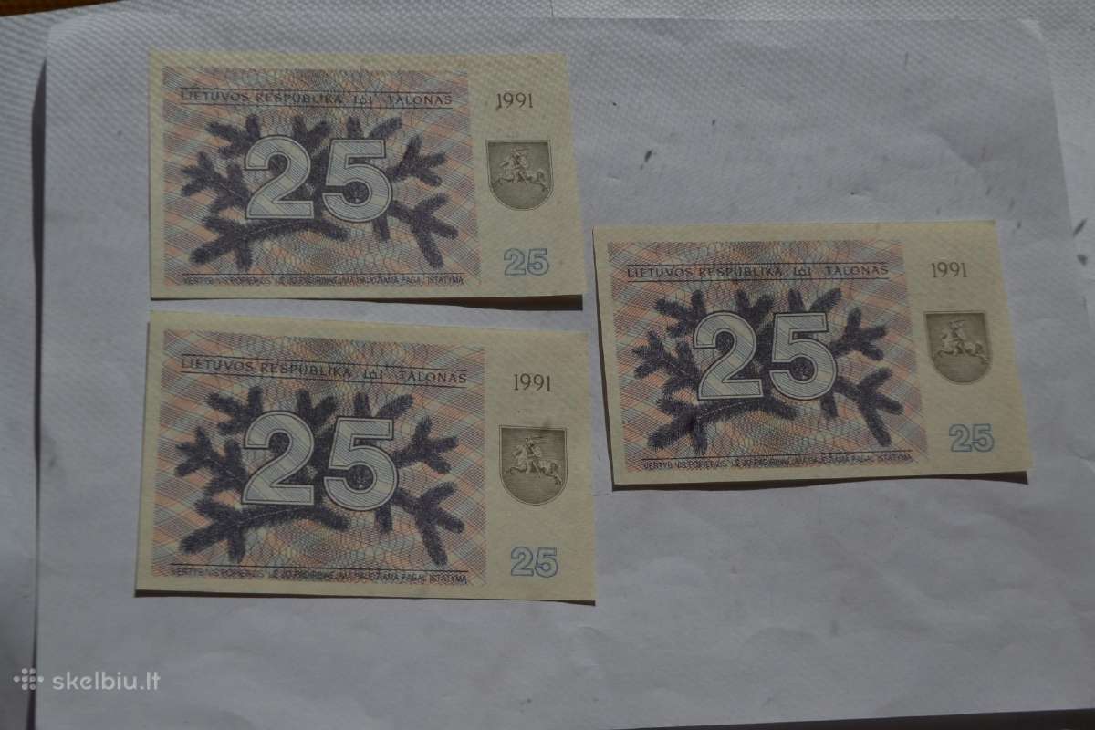 1991 m.25 talonai ,Unc - nuotraukos Nr. 2