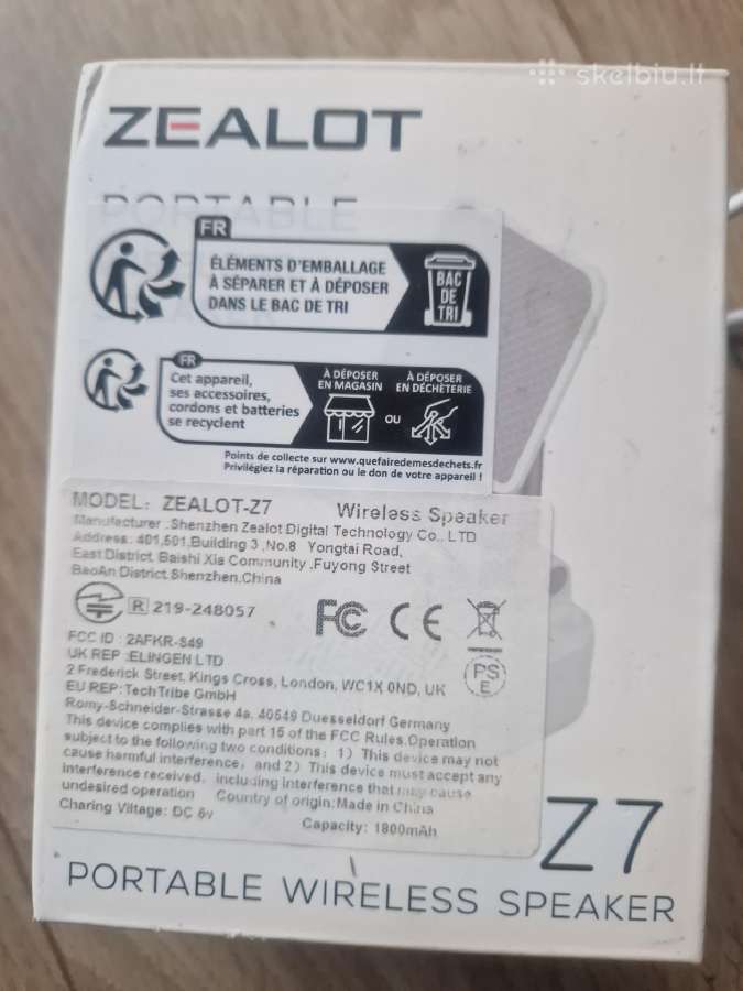 Zealot Z7 10w belaidis garsiakalbis, mob.laikiklis - nuotraukos Nr. 4