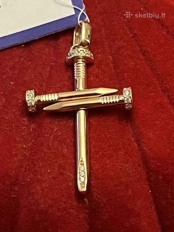 Išskirtinis auksinis Cartier Vinis kryžius - nuotraukos Nr. 3