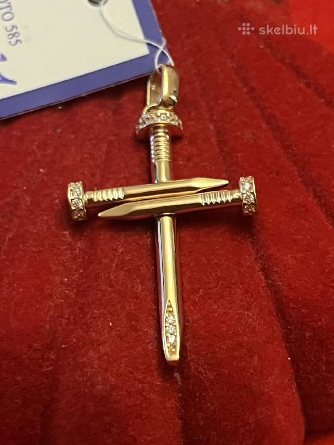 Išskirtinis auksinis Cartier Vinis kryžius - nuotraukos Nr. 5