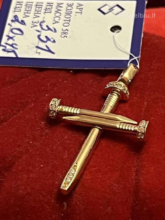 Išskirtinis auksinis Cartier Vinis kryžius - nuotraukos Nr. 7