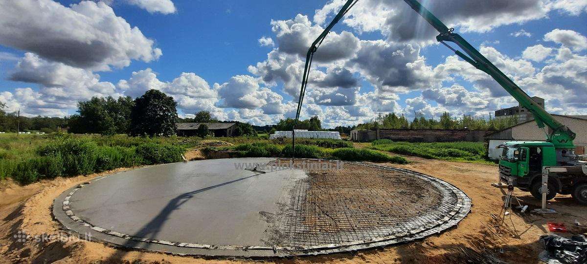 Plokštinių pamatų montavimas, betonavimas - nuotraukos Nr. 7