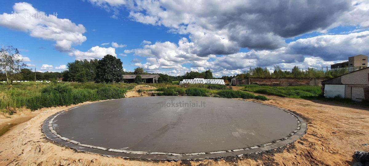 Plokštinių pamatų montavimas, betonavimas - nuotraukos Nr. 14