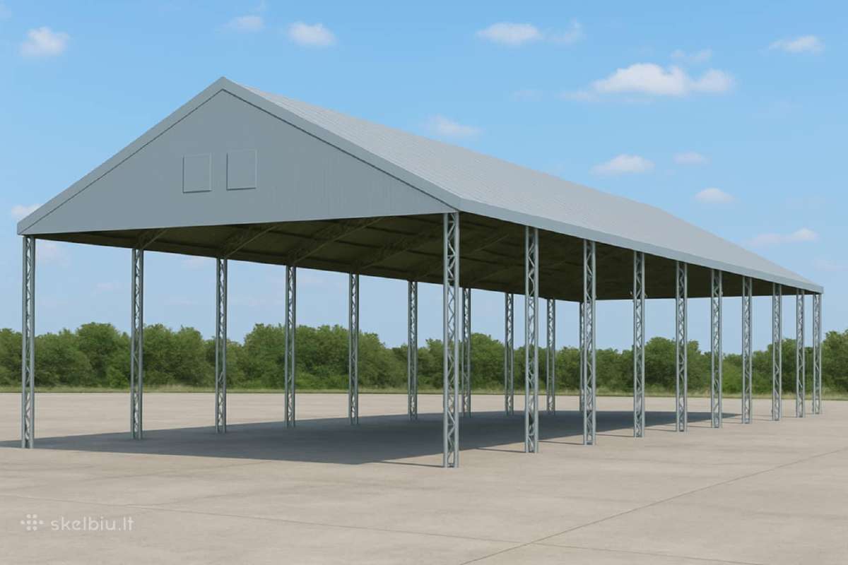 Pastatomas tentinis angaras 385m2