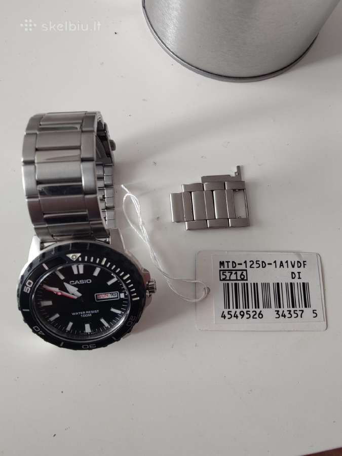 Casio Mtd-125d-1a1v naujas - nuotraukos Nr. 5