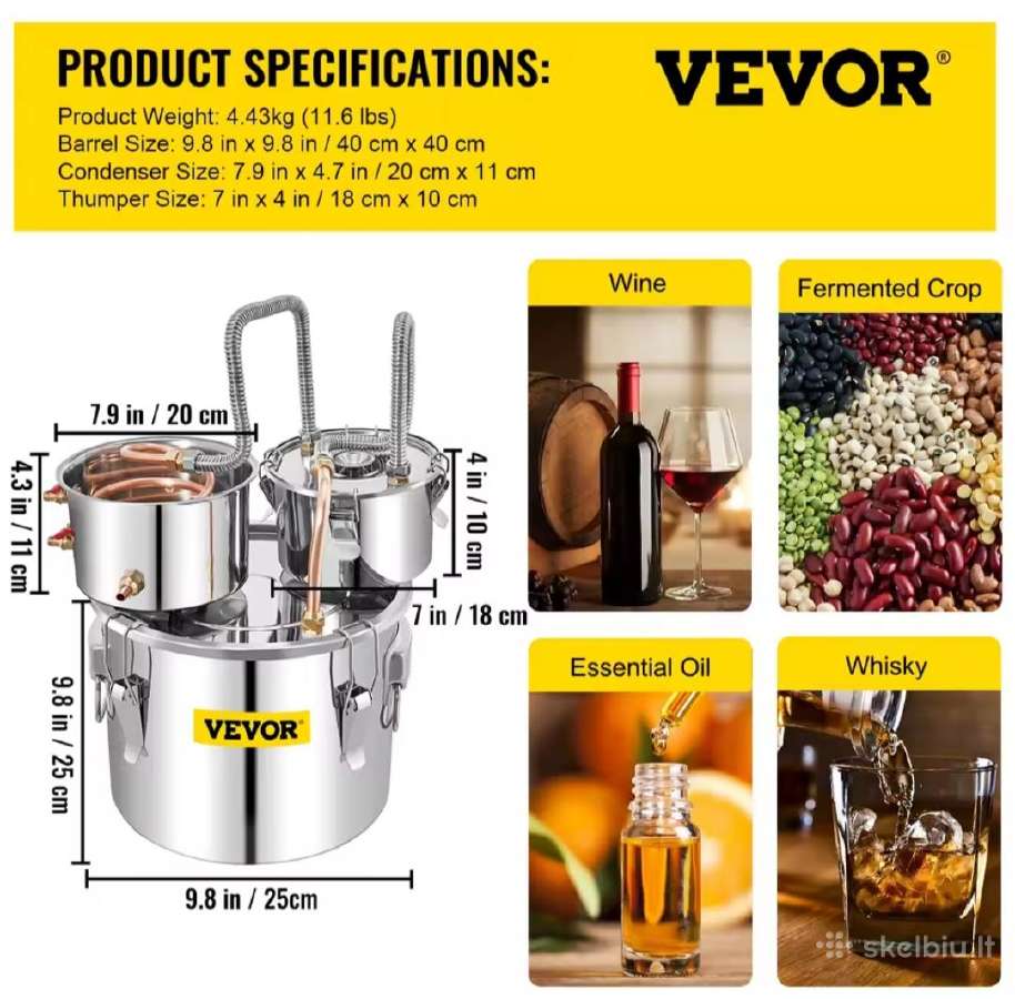 Vandens, alkoholio distiliatirius 12 - 50l. - nuotraukos Nr. 5