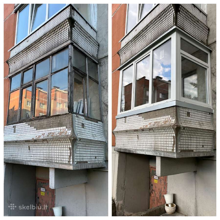 Plastikiniai langai balkonu stiklinimas Klaipėda - nuotraukos Nr. 6