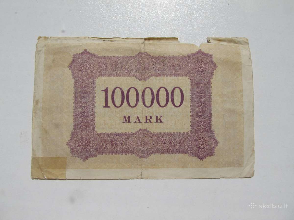 100 000 markiu , Aachen Vokietija , 1923 - nuotraukos Nr. 2