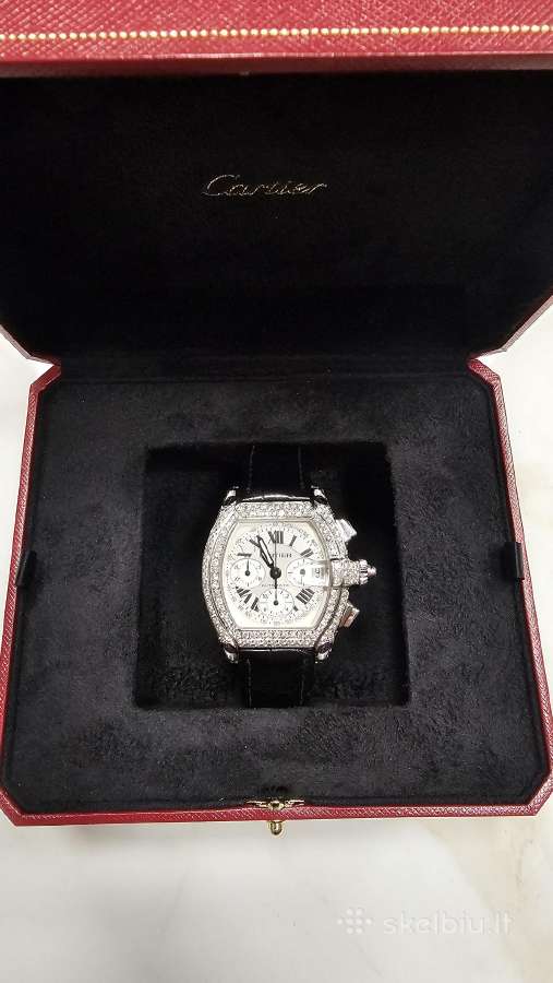 Cartier Roadster XL Chronograph 7ct deimantai