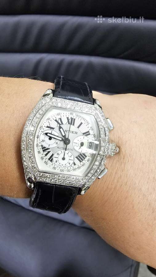 Cartier Roadster XL Chronograph 7ct deimantai - nuotraukos Nr. 3
