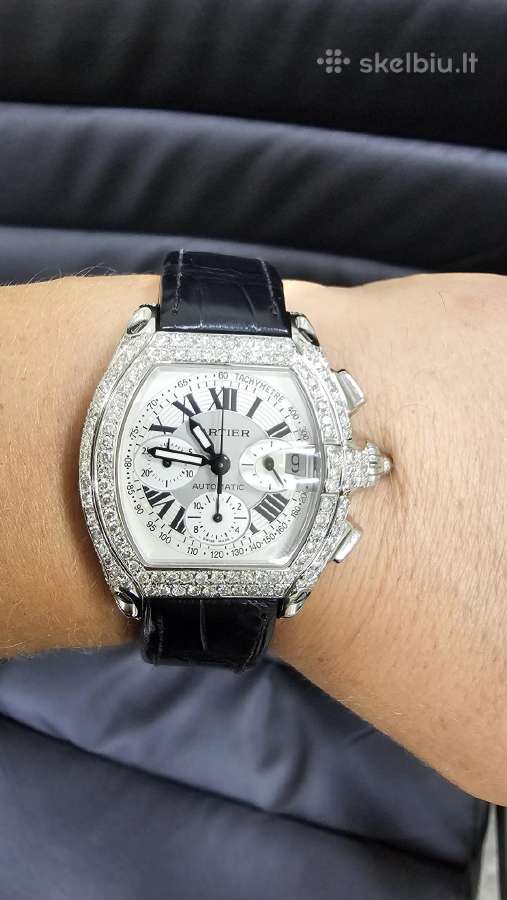 Cartier Roadster XL Chronograph 7ct deimantai - nuotraukos Nr. 4