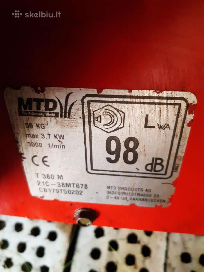 Kultivatorius benzininis Mtd T 380 M - nuotraukos Nr. 3