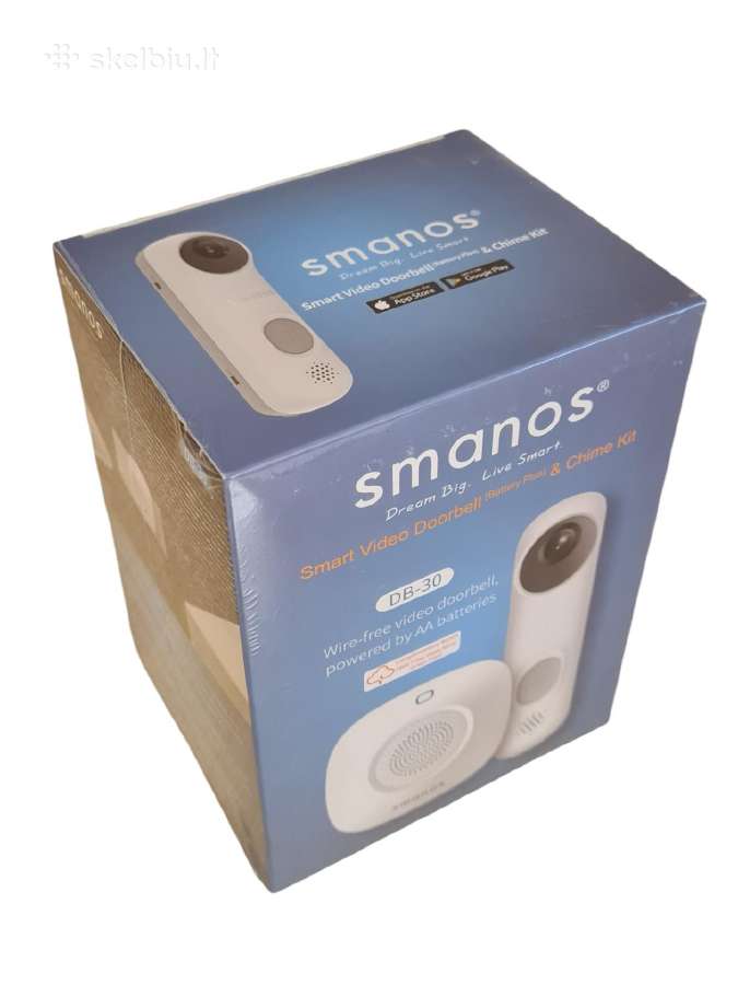 Smanos (db-30) Smart Video Doorbell (Naujas) +6mėn - nuotraukos Nr. 2