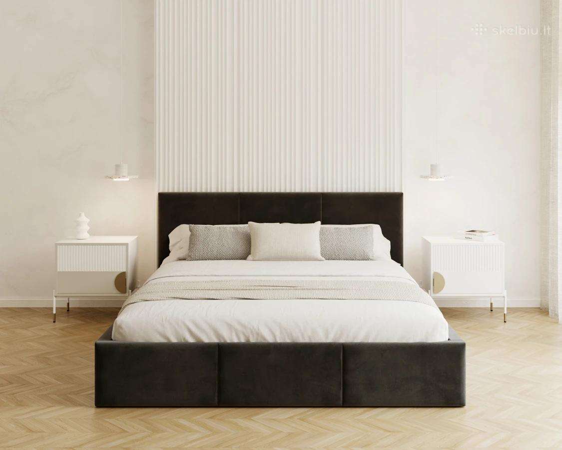 Miegamojo lova "Fresia 160x200" su patalų dėže - nuotraukos Nr. 9