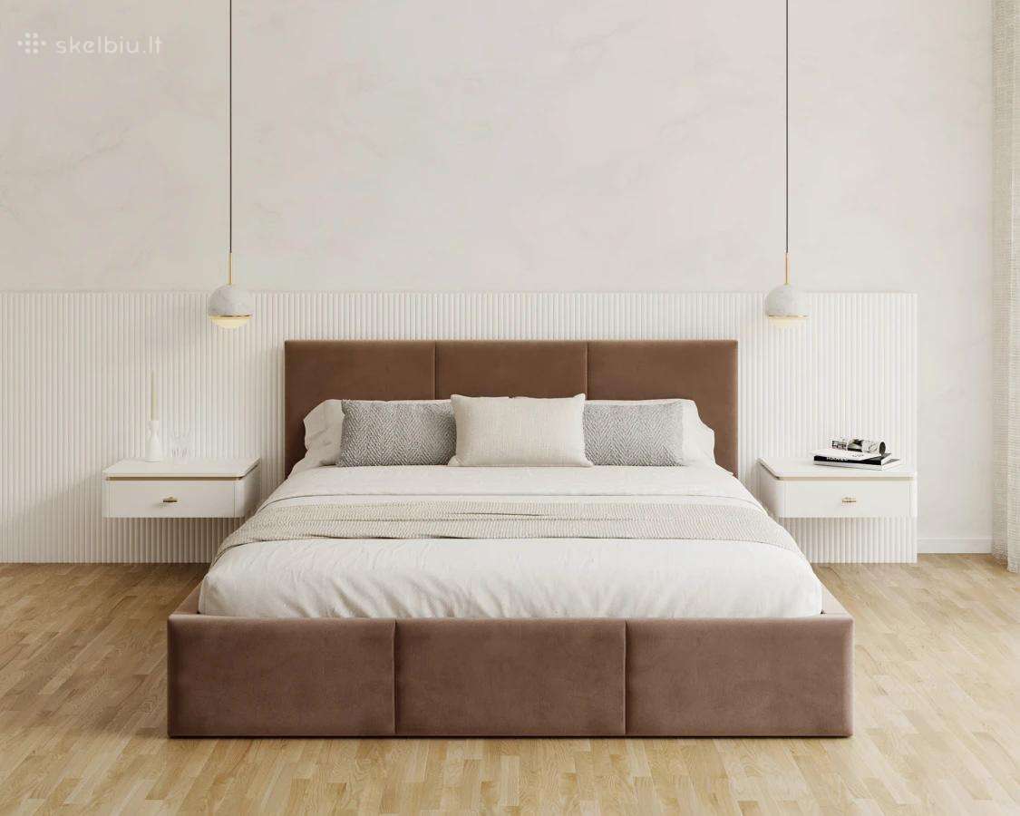 Miegamojo lova "Fresia 160x200" su patalų dėže - nuotraukos Nr. 11