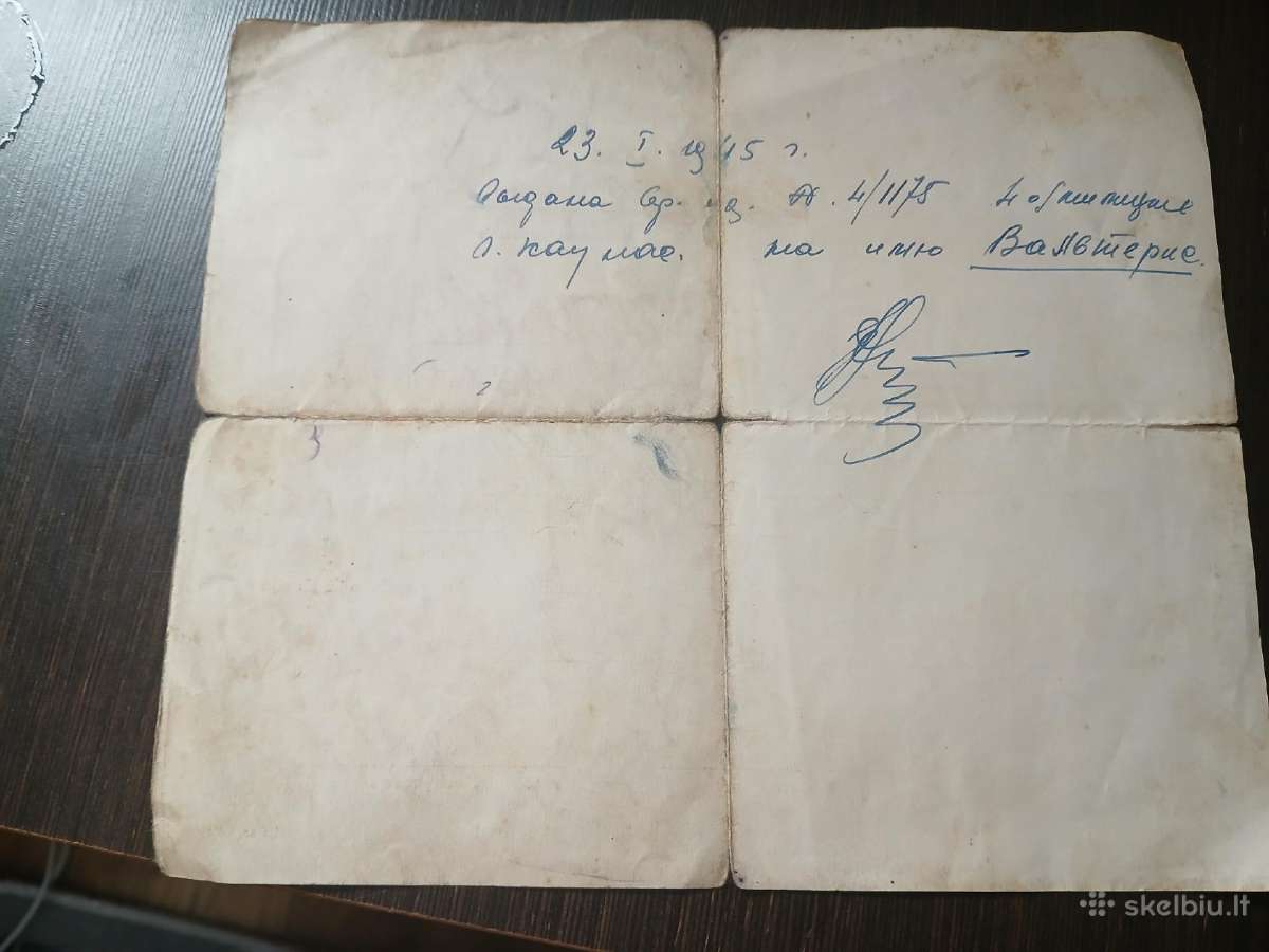 Senas dokumentas.metrikos ištrauka 1880m - nuotraukos Nr. 6
