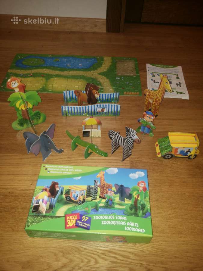 Puzle ir 3D zvereliai Zoologijos sodas - nuotraukos Nr. 2