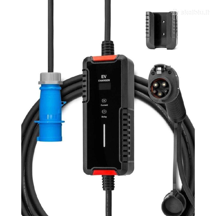 Įkrovimo laidas 220v - Type 1 su laiko funkcija