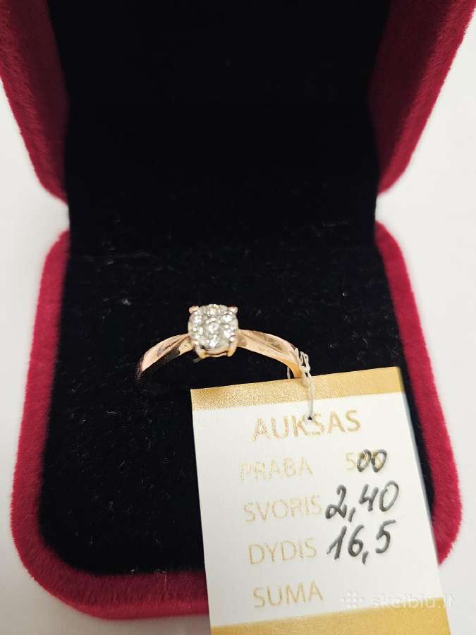 Auksinis žiedas - 223 Eur.