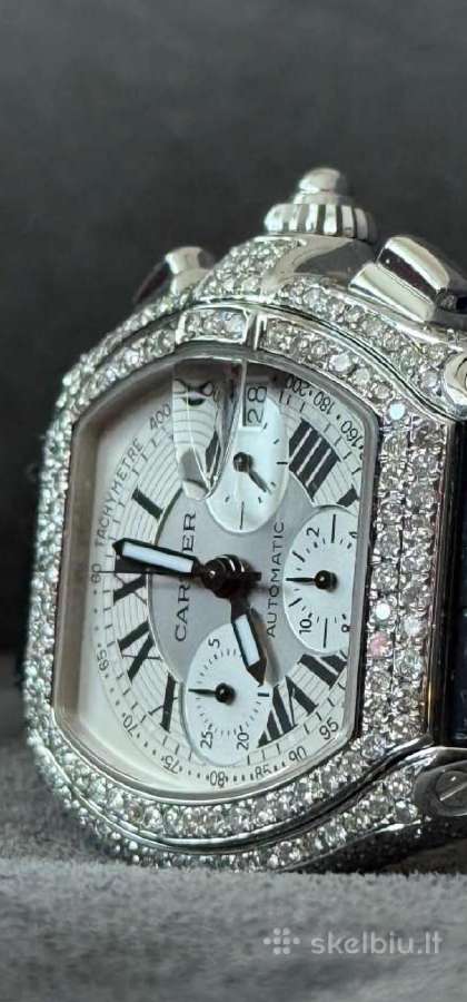 Cartier Roadster XL Chronograph 7ct deimantai - nuotraukos Nr. 10