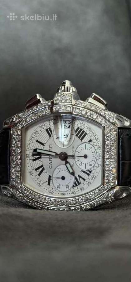 Cartier Roadster XL Chronograph 7ct deimantai - nuotraukos Nr. 11