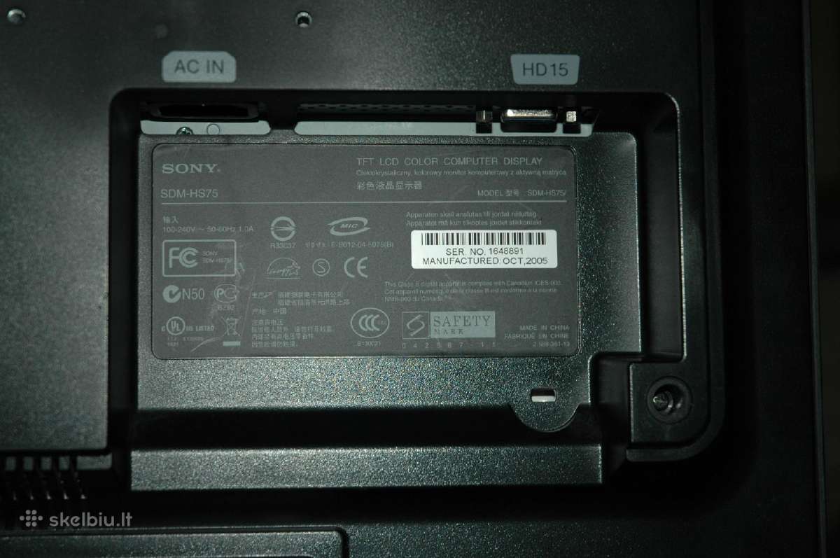 Parduodu kompiuterio monitoriu Sony - nuotraukos Nr. 5