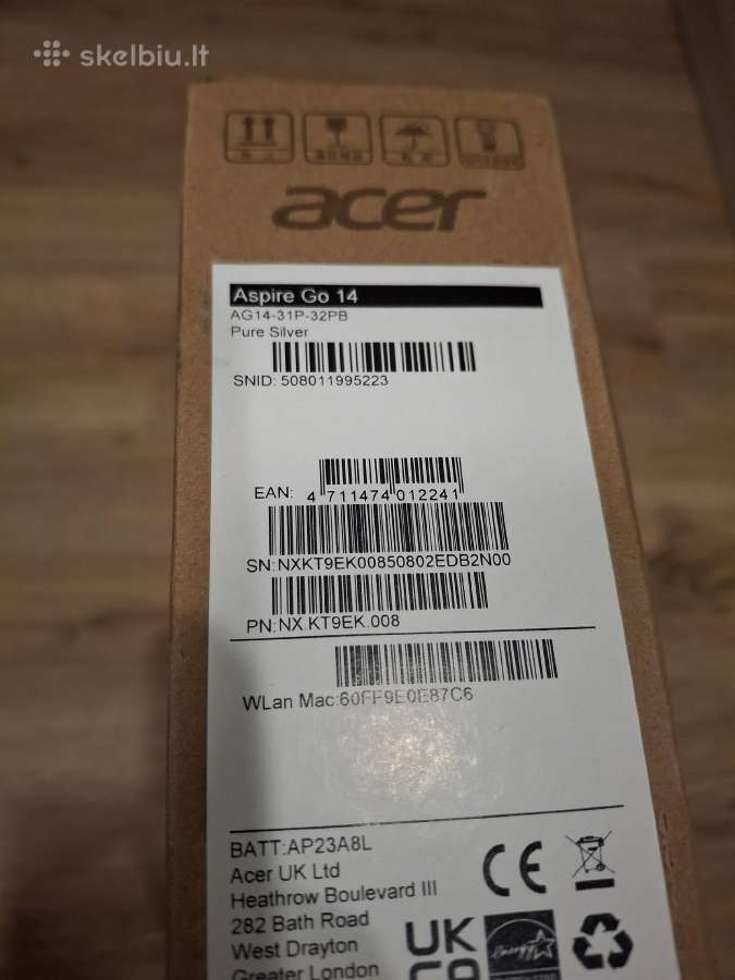 Acer Aspire Go 15, 3 Spin, Ag15-31p kompiuteris - nuotraukos Nr. 30