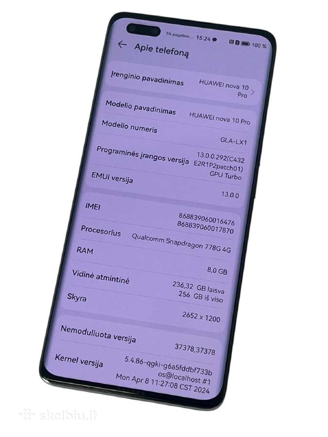 Huawei Nova 10 Pro (Ekspozicinis) + 6 mėn. garanti - nuotraukos Nr. 13