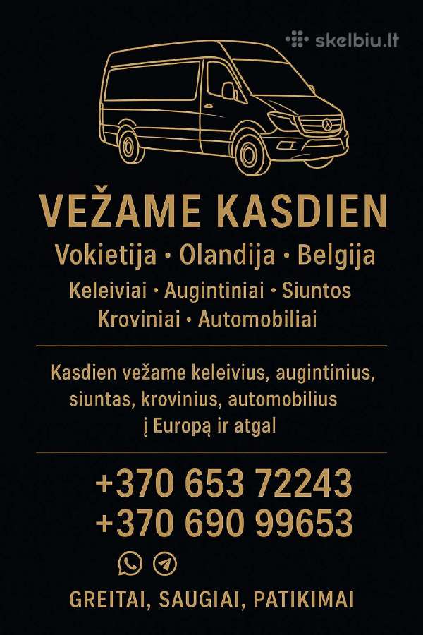 Keleivių*siuntų*automobilių vežimas į Eu ir atgal - nuotraukos Nr. 3