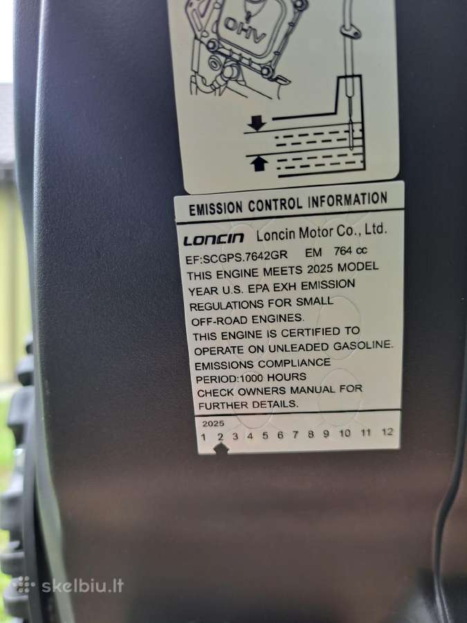 Loncin 2v80fd 27ag 764cc V-twin - nuotraukos Nr. 10