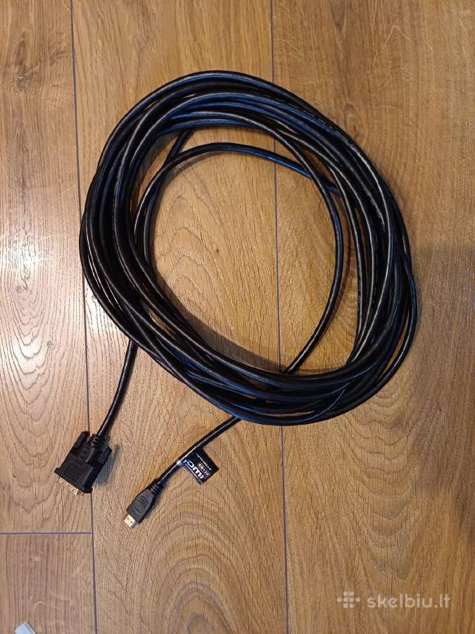 Dvi - Hdmi kabelis, 10 m - nuotraukos Nr. 4