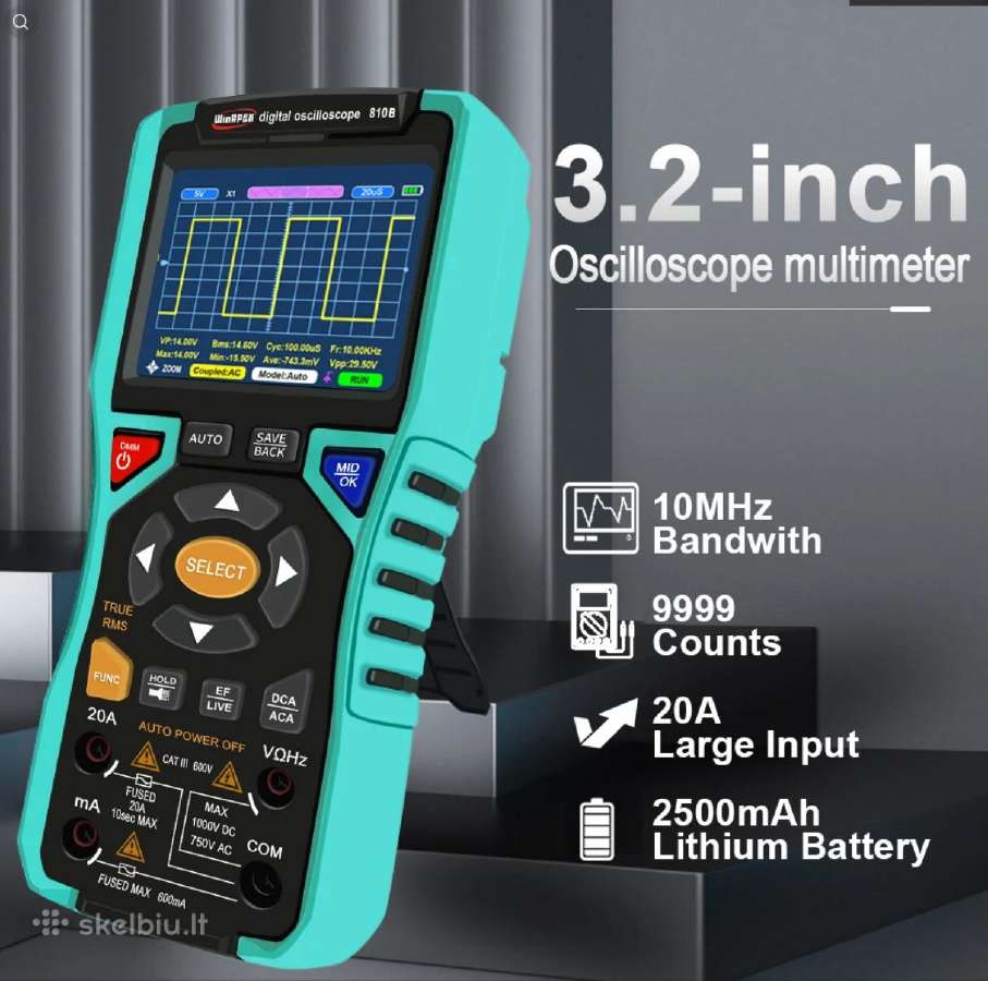 Osciloskopai Zt703s 3in1, Winapex 810b ir Fnirsi - nuotraukos Nr. 22