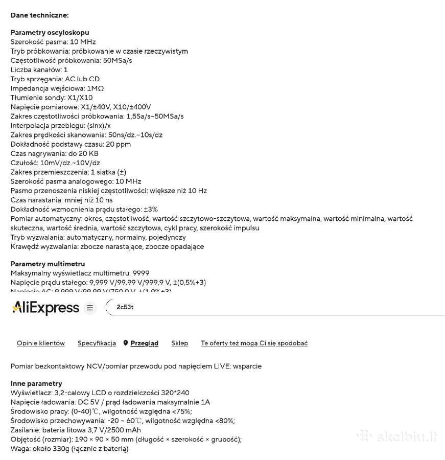 Osciloskopai Zt703s 3in1, Winapex 810b ir Fnirsi - nuotraukos Nr. 27