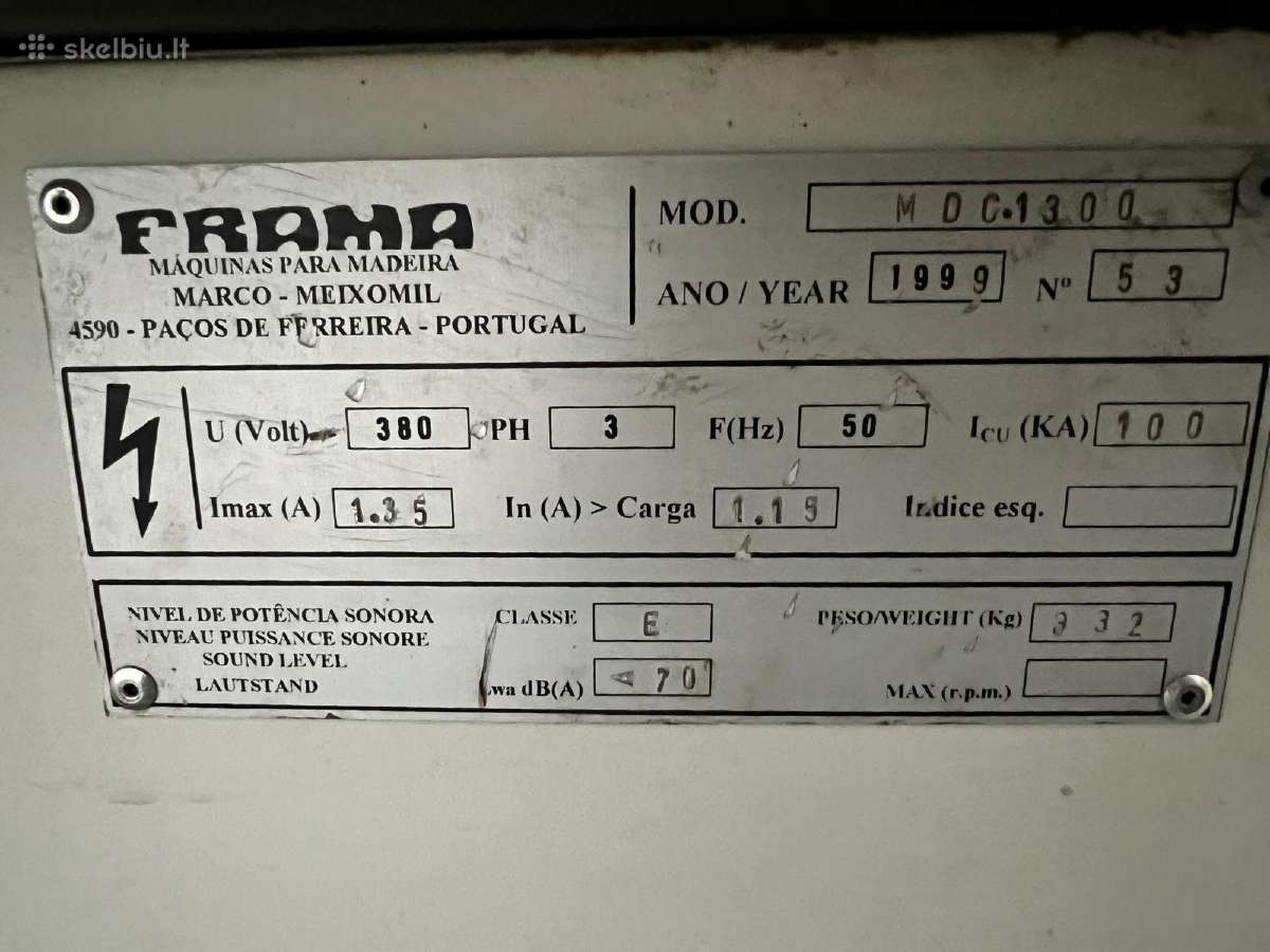 Klijų tepimo staklės Frama 1300 - nuotraukos Nr. 6