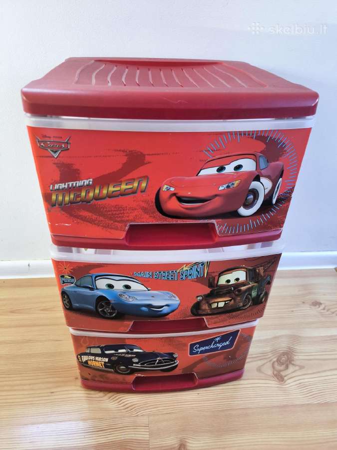 Vaikiška plastikinė spintelė Mcqueen tema