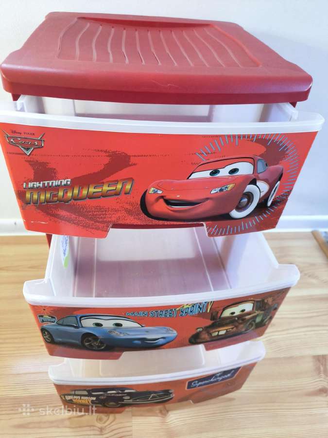Vaikiška plastikinė spintelė Mcqueen tema - nuotraukos Nr. 2