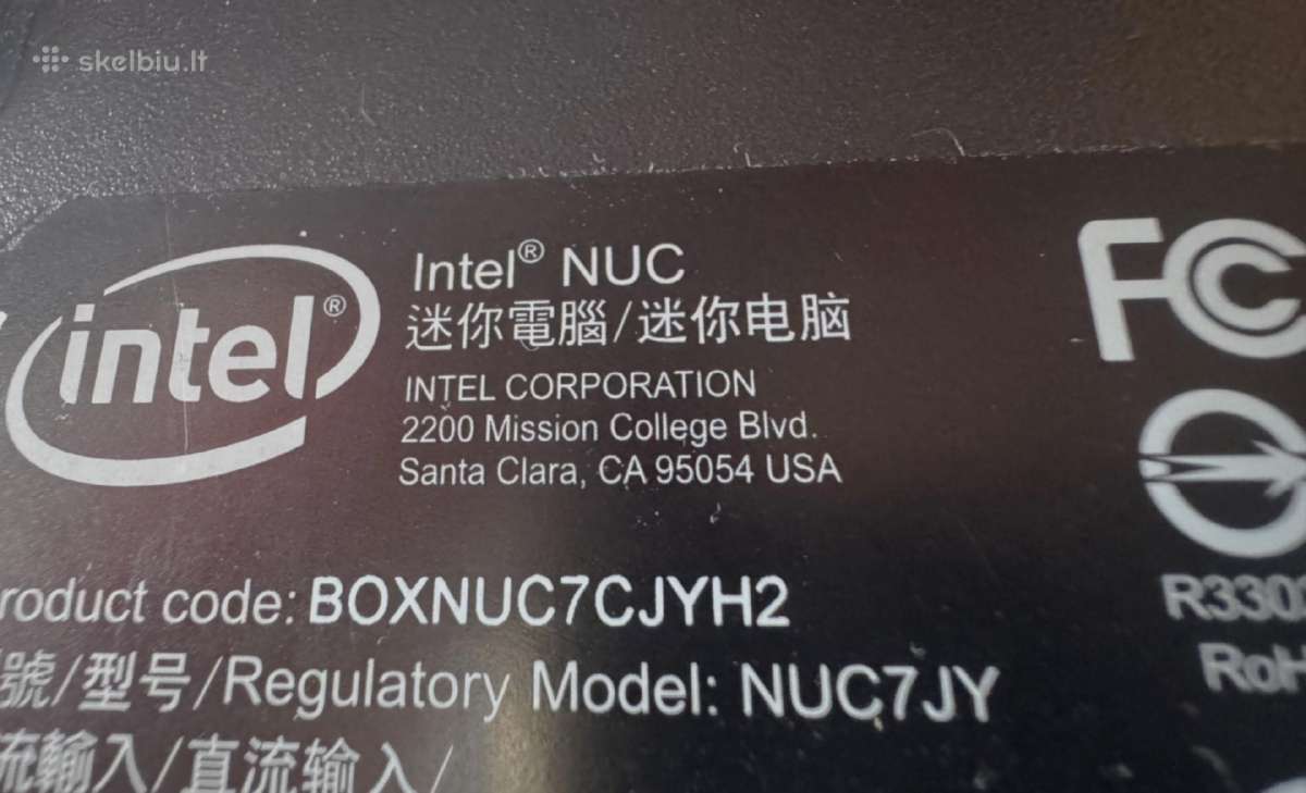 Kompiuterį darbui Intel Nuc - nuotraukos Nr. 2