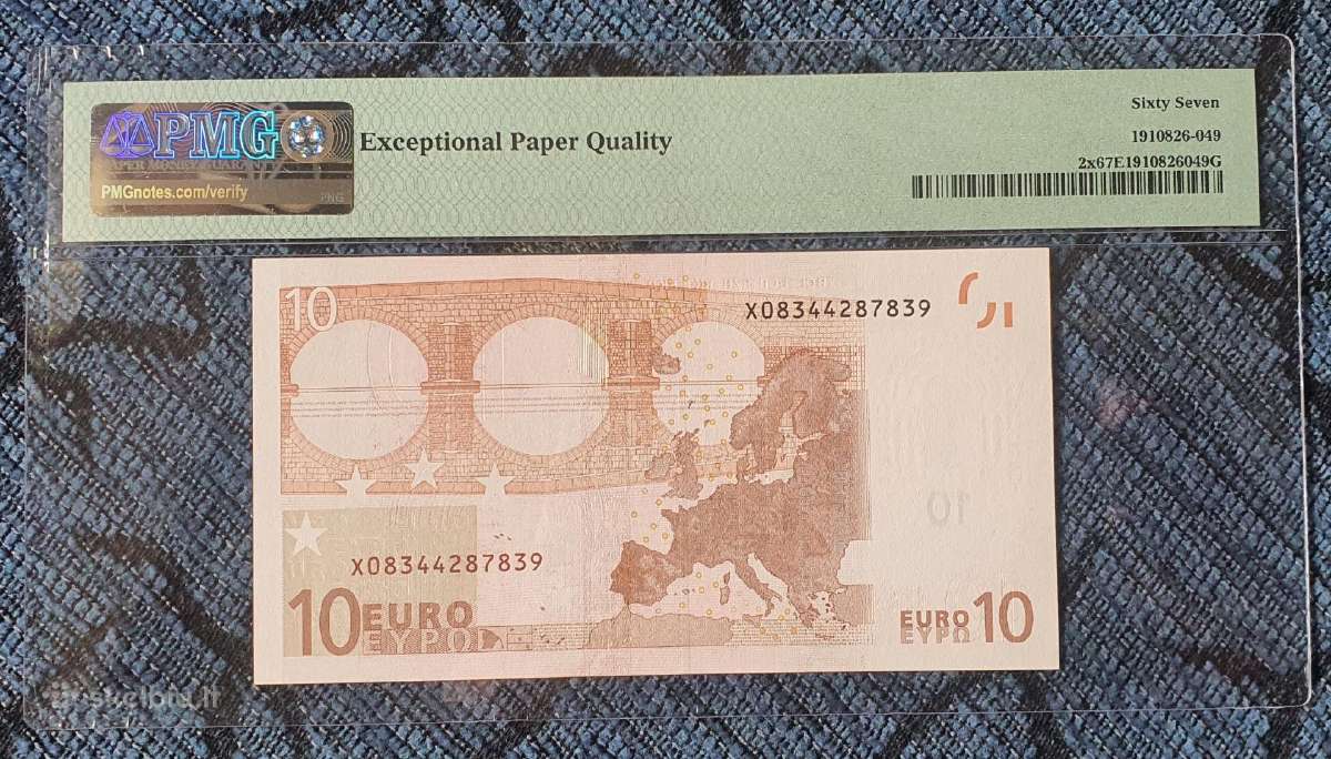 2002 10 eurų banknotas Pmg67 "Duisenberg" - nuotraukos Nr. 2