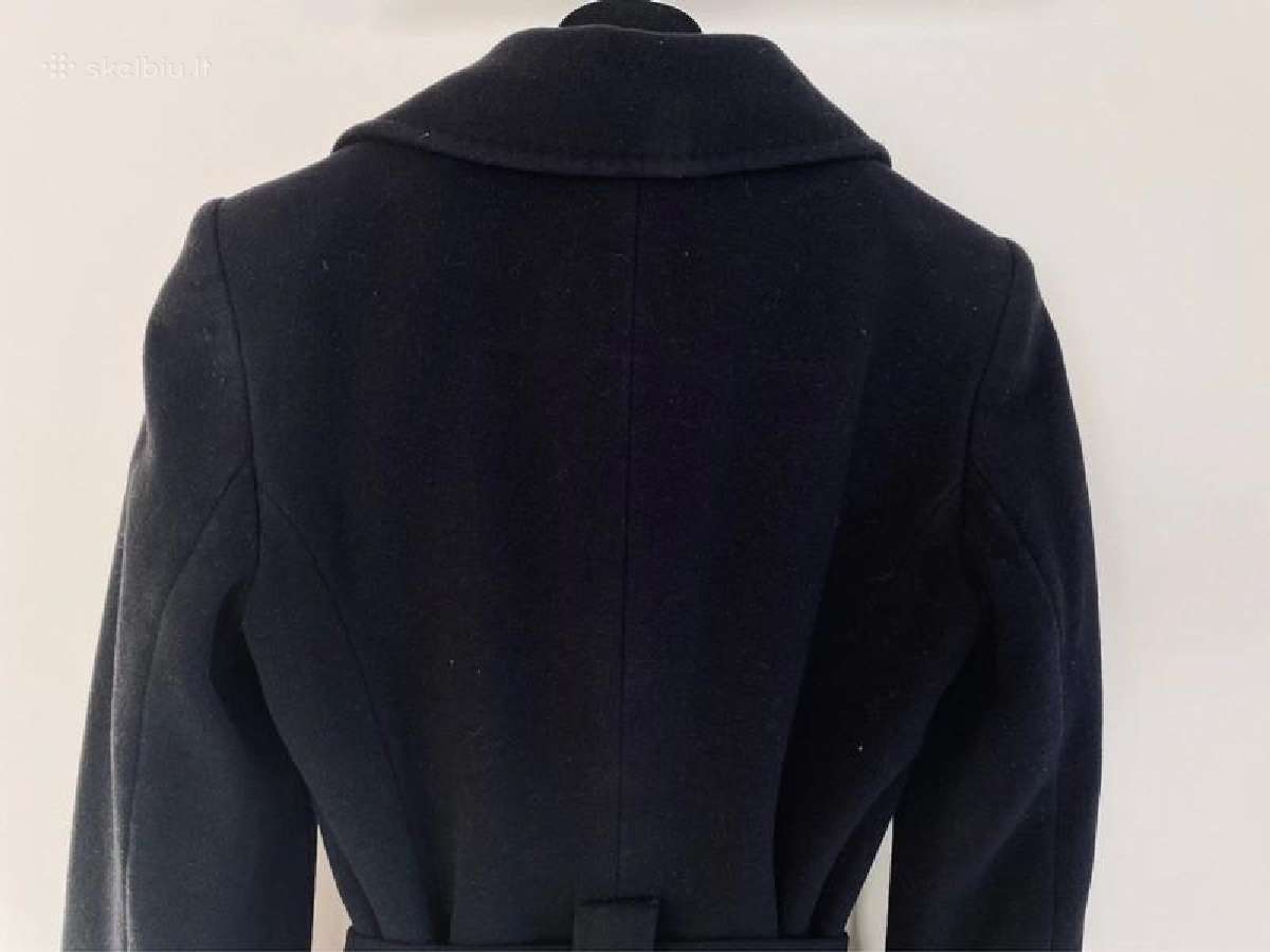 Stilingas juodas klasikinis paltas Misto Cashmere - nuotraukos Nr. 5