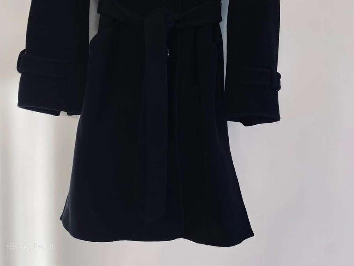 Stilingas juodas klasikinis paltas Misto Cashmere - nuotraukos Nr. 6