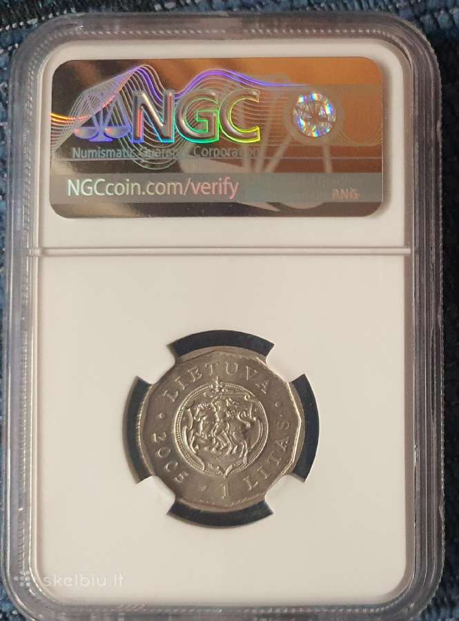 2005 1 litas Valdovų rūmai Ngc Ms64 - nuotraukos Nr. 2