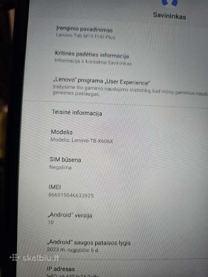 Tablet Tab M10 - nuotraukos Nr. 2