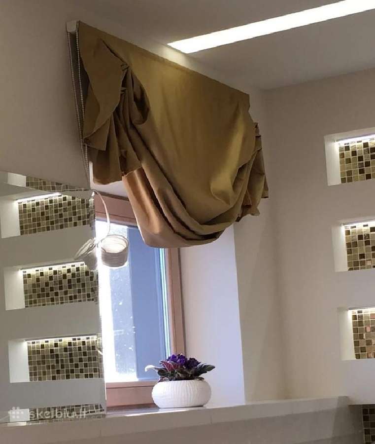 Aukso / garstyčių spalvos užuolaidos - roletas