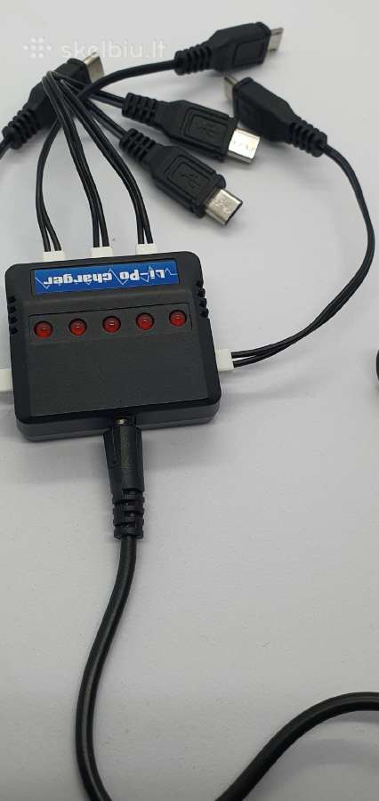 Usb Lipo kroviklis su 4 išėjimais 3,7 V baterijom - nuotraukos Nr. 4
